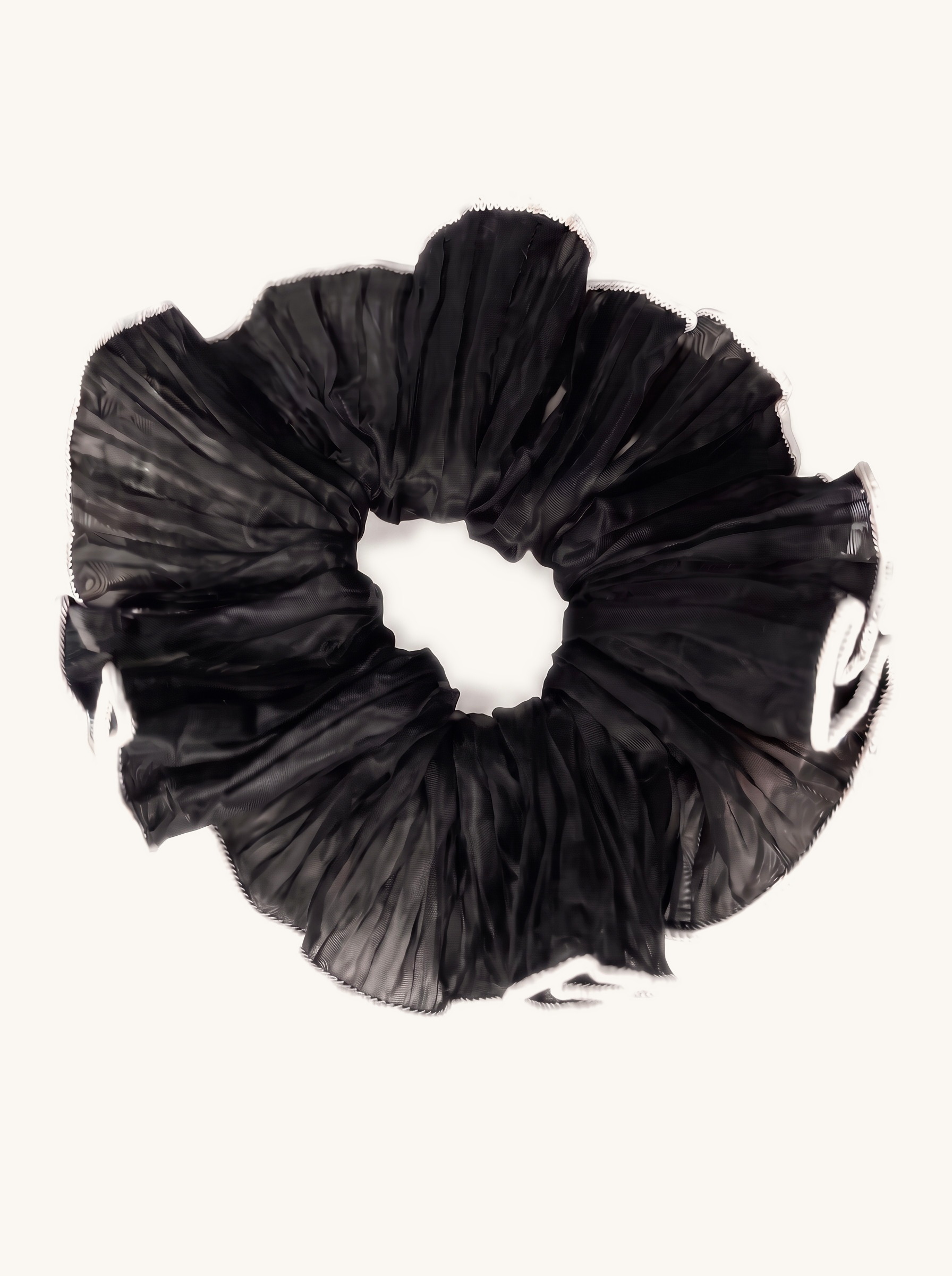 Black Tulle Ruffle Scrunchie — on the Elle & Ivy packaging card